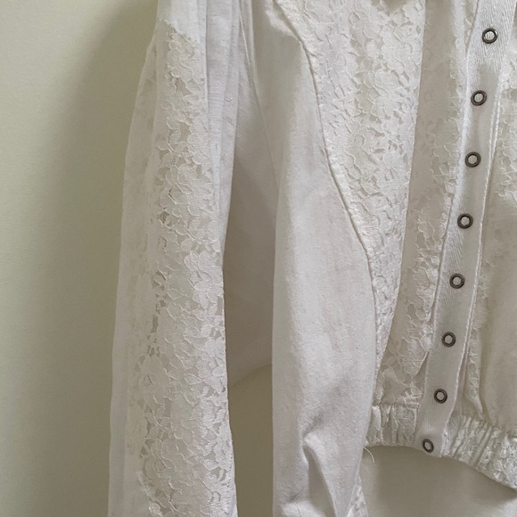 Vintage 💯 Cotton Textured Lace Shirt - Picture 7 of 13